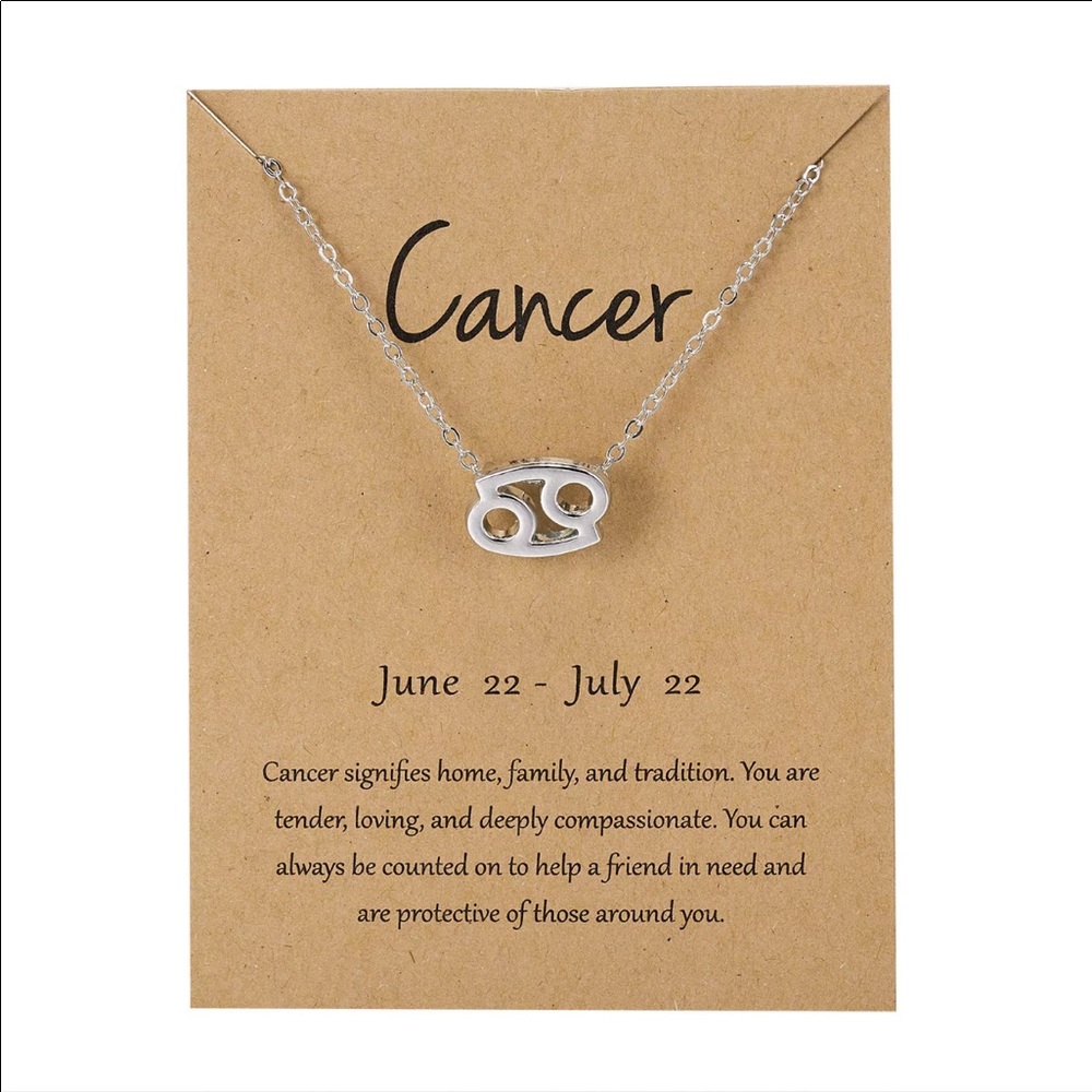 Cancer Zodiac Pendant Necklace